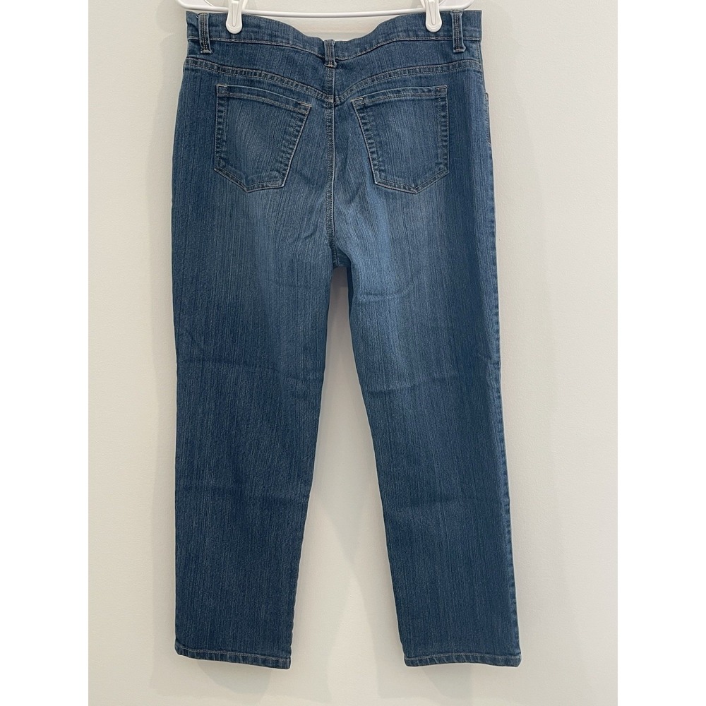 GLORIA VANDERBUILT Amanda Missy Short Sz12 Indigo Denim, Kenya - Picture 2 of 8